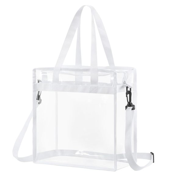 Clear Tote Bag, 1Pcs 13" X 6" X 13", Pvc Waterproof Closure Crossbody :3 - Picture 1 of 6